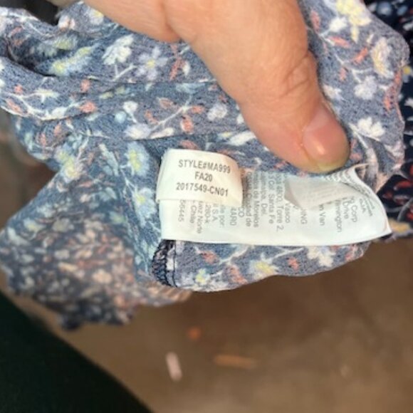 Madewell Floral Midi Skirt - Navy and White - Picture 9 of 10